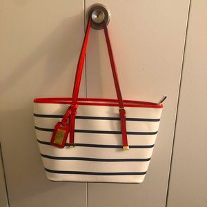ALDO striped shoulder bag/ tote
